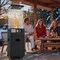 Black Outdoor Propane Gas Heater with Glass Tube and 4 Universal Casters